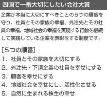 四国で一番大切にしたい会社大賞